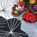 Gạch Bông lục giác xám tia trắng KT 200x230x115mm mã 23006