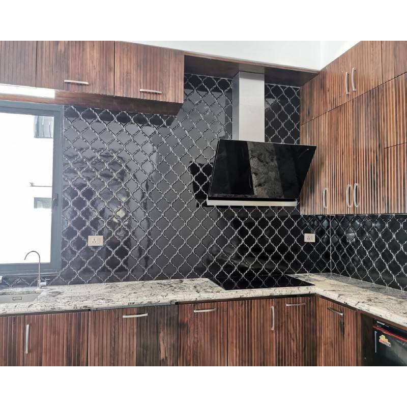 Gạch Mosaic lồng đèn  màu đen MHG 810