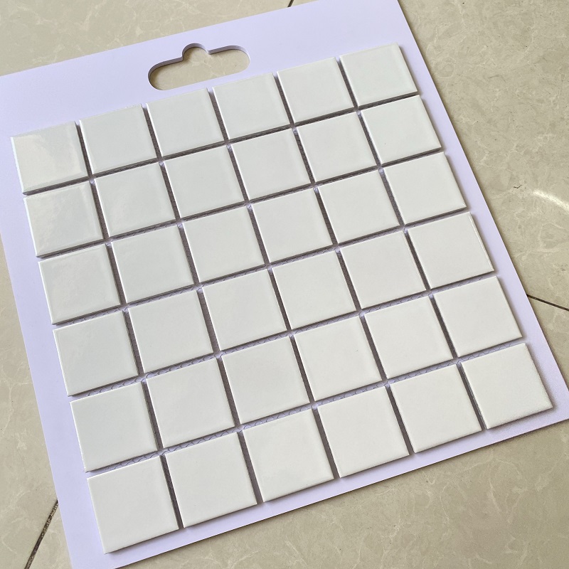 Gạch Mosaic gốm trắng bóng (48x48mm) MHG 963