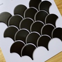 Gạch Mosaic vảy cá đen  mã MHF 09