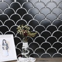 Gạch Mosaic vảy cá đen  mã MHF 09