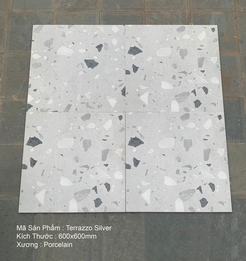 Gạch Terrazo Silver 600x600mm