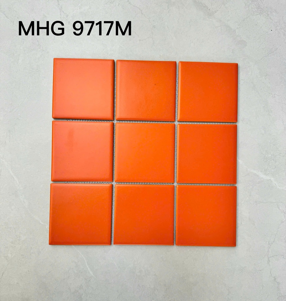 Gạch Mosaic gốm 97x97mm cam mờ MHG 9171M