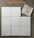 Gạch Bông trắng KT 200x200mm mã NT2200 (1.2m/hộp)