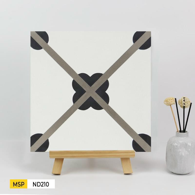Gạch bông KT 200x200mm mã ND210 (MDH2019) (BD trắng) (1h/1m/25v)