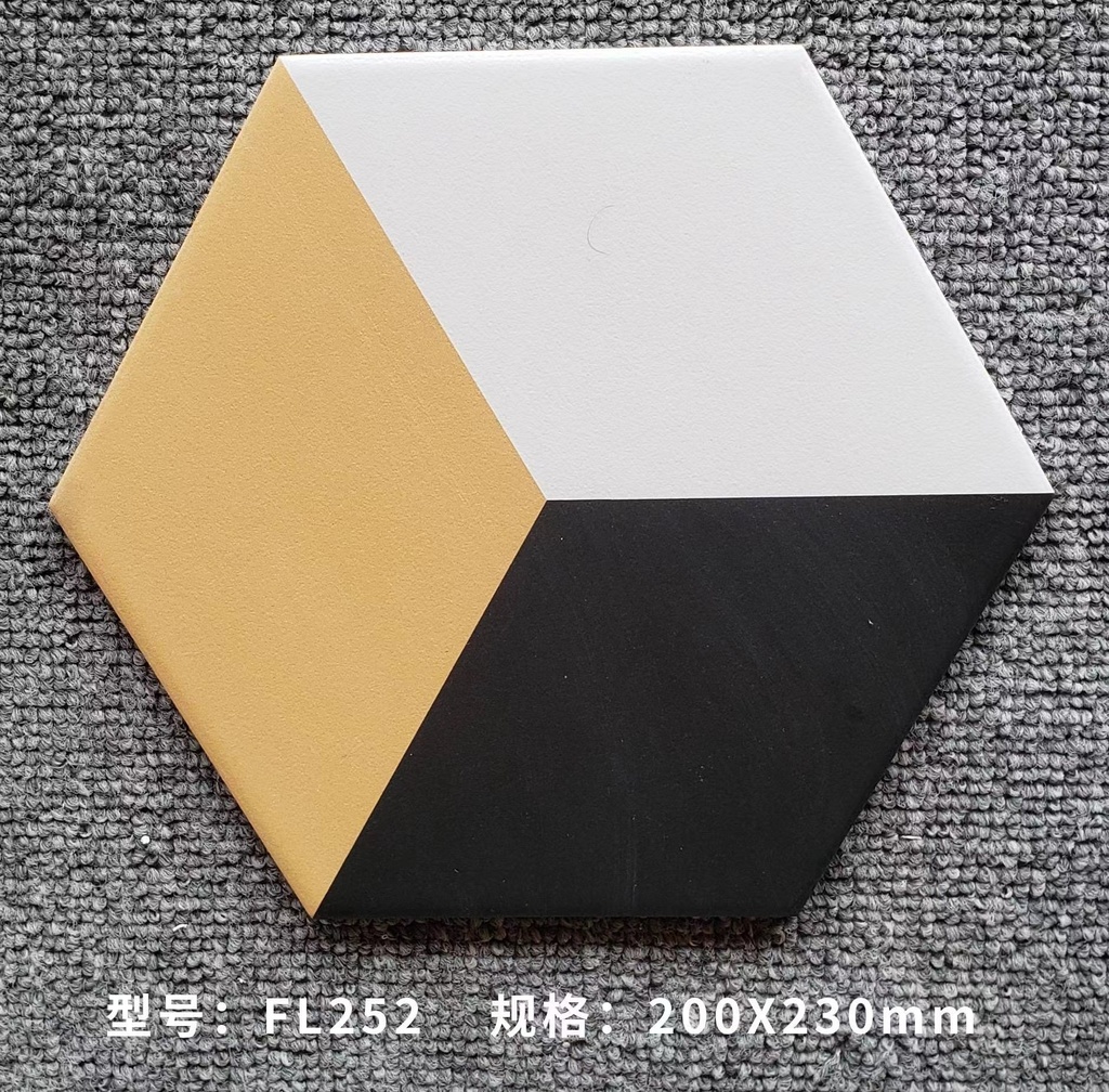 Gạch Bông Trung Quốc, men mờ xương porcelain, KT 200x230, FL252 (1 hộp/29 viên/1m2)