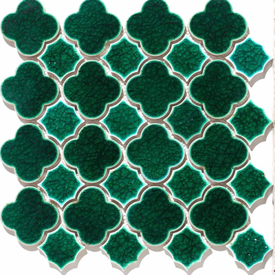 Gạch Mosaic bông hoa màu xanh lá 70x70mm AB08 (1h/1.1538m/15vi)
