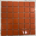 Gạch Mosaic gốm cam trơn bóng KT 48x48mm mã ID5407
