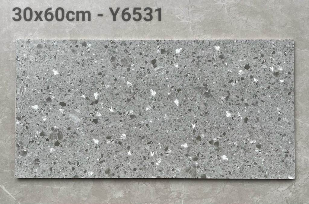 Gạch Terrazzo ceramic KT 300x600mm hàng ưu Y6531_S (1h/1.44m/8v)