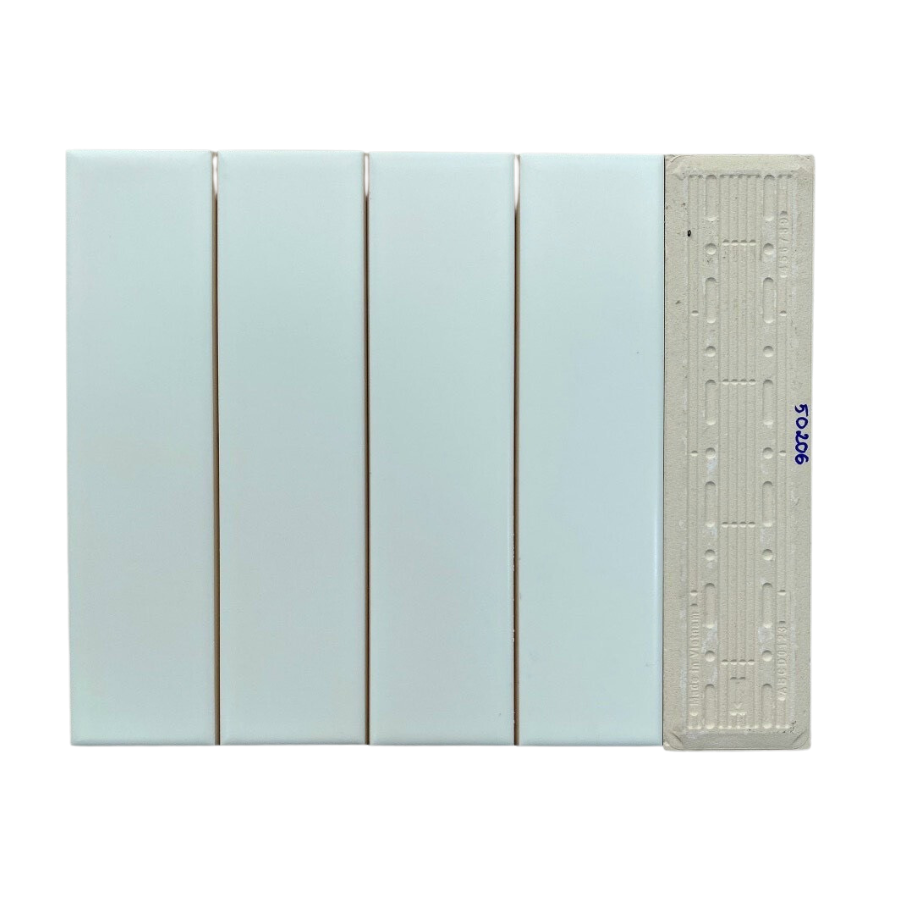 Gạch thẻ cao cấp trắng mờ phẳng 50x200mm PSTA50206 (1h/1m/100v)