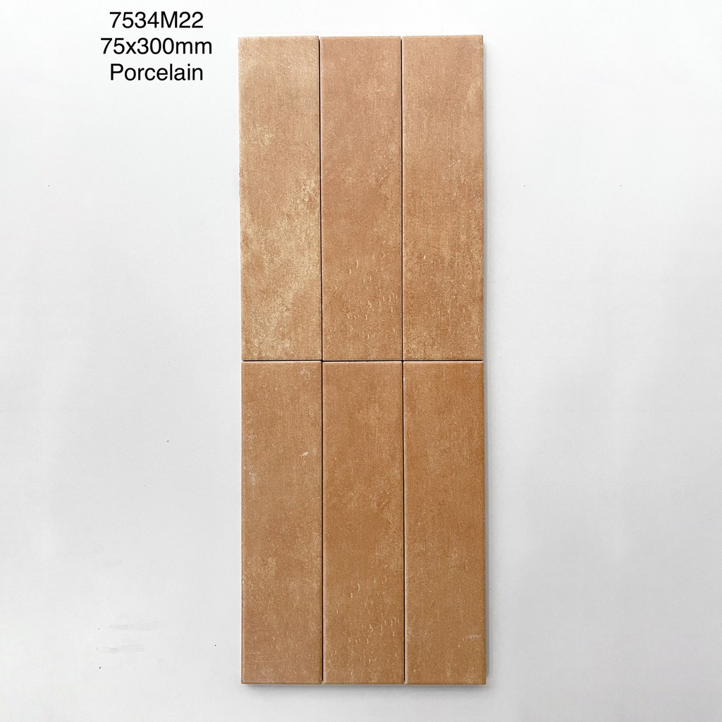Gạch thẻ porcelain 75x300mm mã 22 (1h/1m/44v/19.5kg)