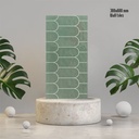 Gạch giả thẻ Trung Quốc, Xanh mint họa tiết lông vũ, KT 300x600 mm, DS3060-07 (1 hộp/ 8 viên/ 1.44m2)