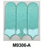 Gạch thẻ lông vũ nhập khẩu, màu xanh, KT 100x300mm, Mã M9306-A