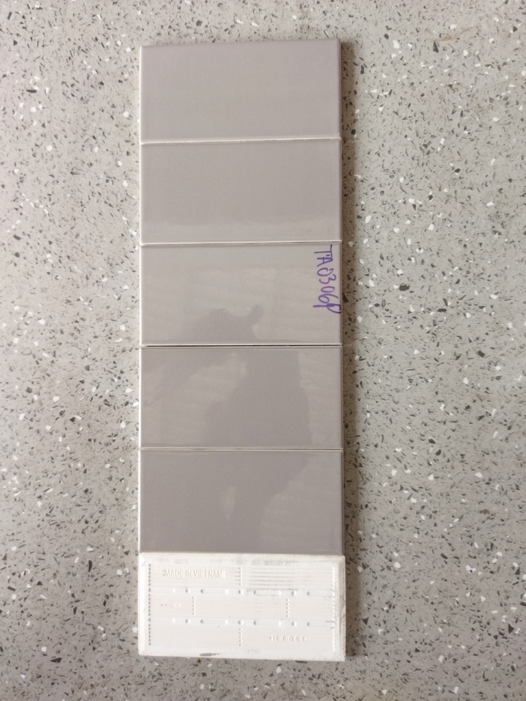 Gạch thẻ Việt Nam KT 75x150mm xương bóng phẳng loại 1 mã TA0306P