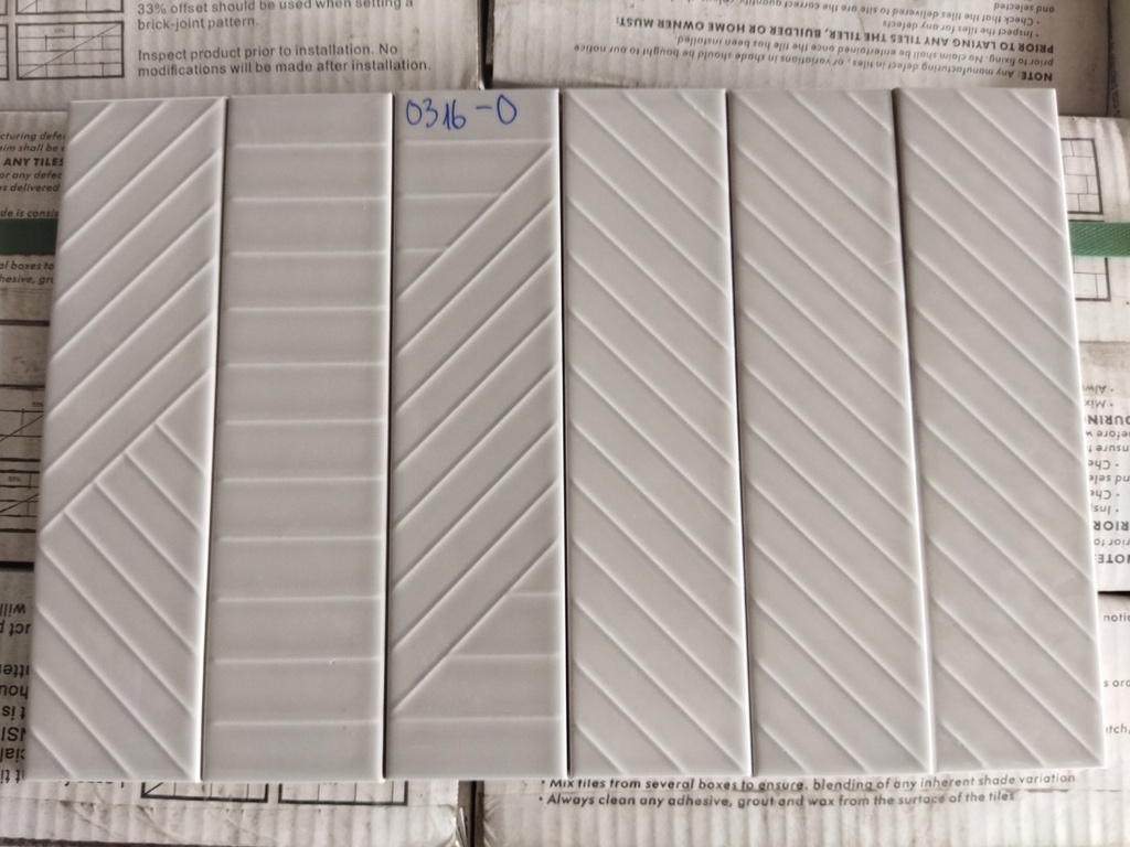 [0316-0] Gạch thẻ 75x300mm họa tiết xám bóng mã 0316-0