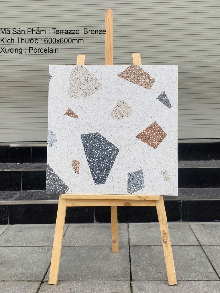 Gạch 600x600 Terrazzo Ấn Độ Bronze
