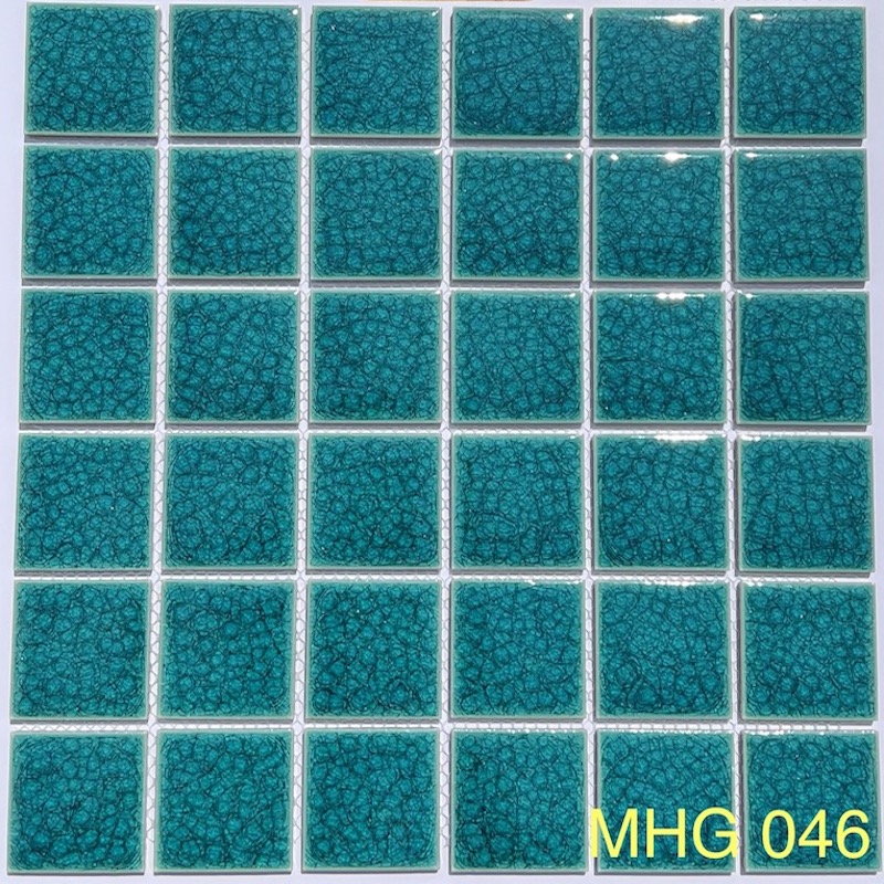 Gạch Mosaic Gốm Men Rạn 2 Lớp Xanh Ngọc 046