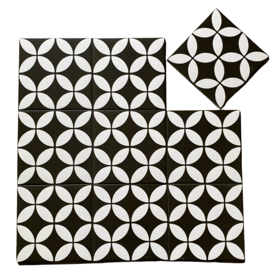 Gạch Bông Trung Quốc, men mờ xương porcelain, KT 200x200, DC231(REP07) (1 hộp/25 viên/1m2)