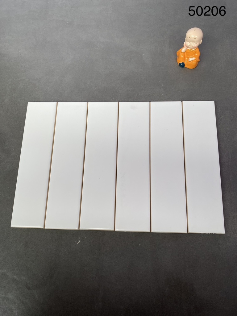 Gạch thẻ cao cấp trắng mờ phẳng 50x200 PSTA50206