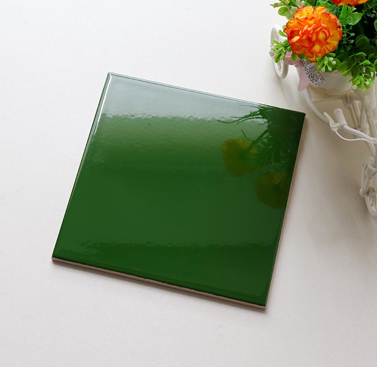 Gạch thẻ vuông bóng xanh đậm 100x100mm M1112