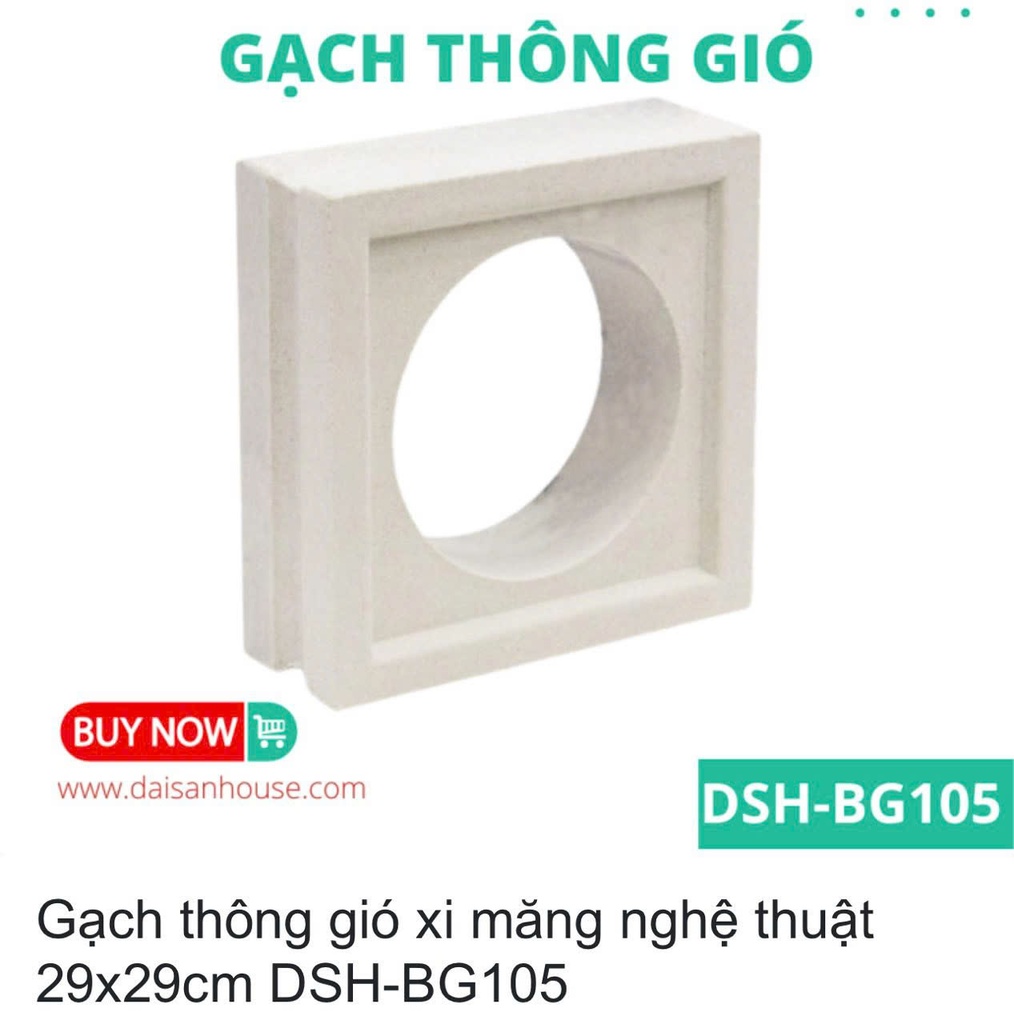 Gạch bông gió Nghệ thuật BG 105 KT 29x29cm