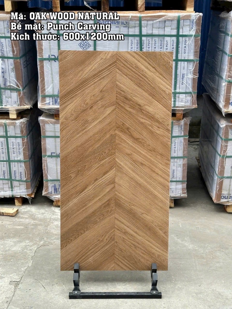 Gạch ấn độ 600*1200 mm Oak Wood Natural