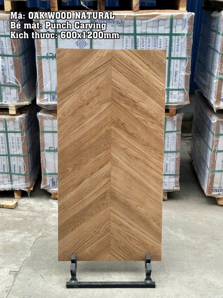 Gạch ấn độ 600*1200 mm Oak Wood Naturan