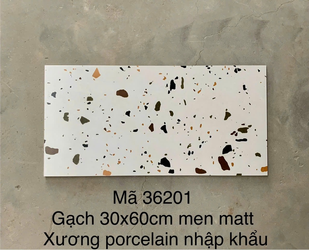 Gạch Terrazo porcelain men matt 300x600mm 