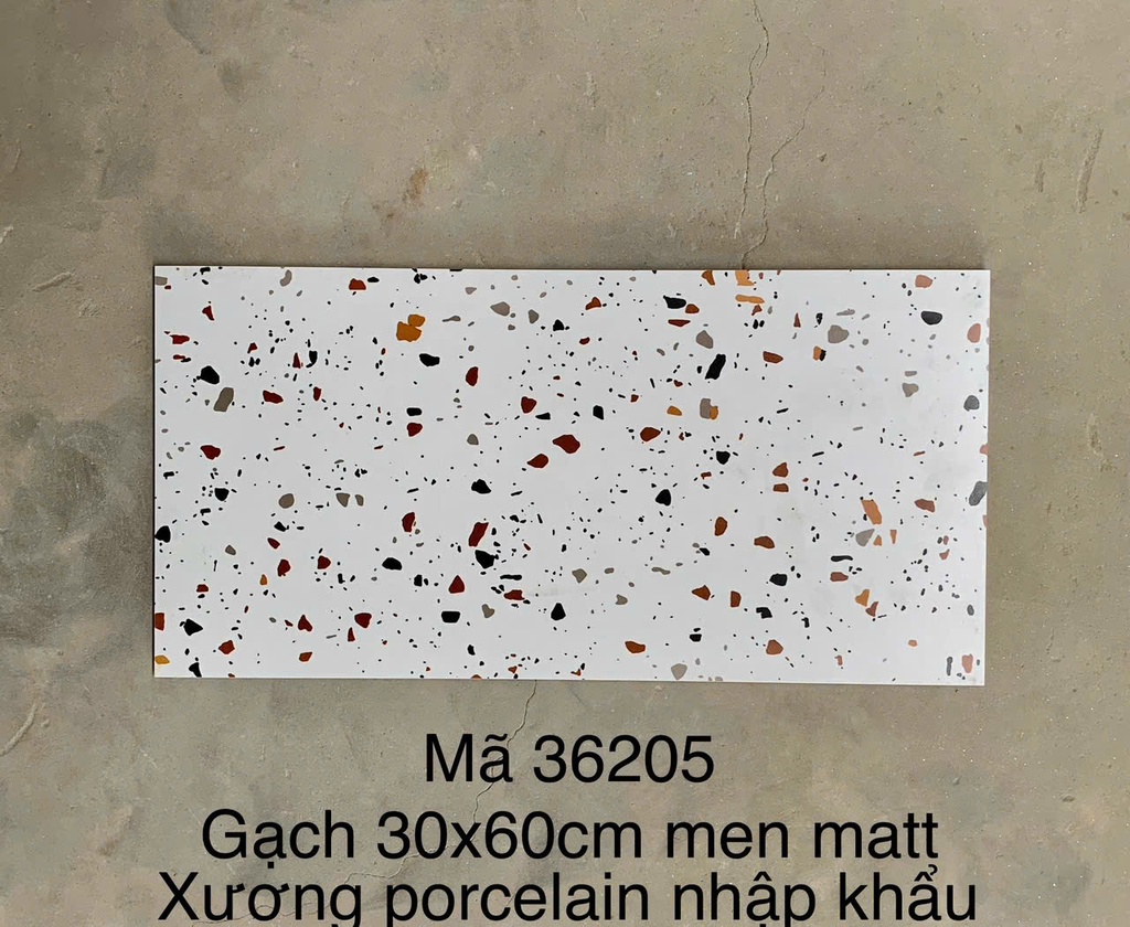 Gạch Terrazo porcelain men matt  300x600mm (36205) (1h/1.44m/8v)