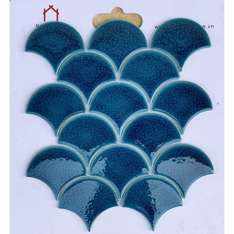 Gạch Mosaic Vảy Cá Rạn 2 lớp  MHF 8966