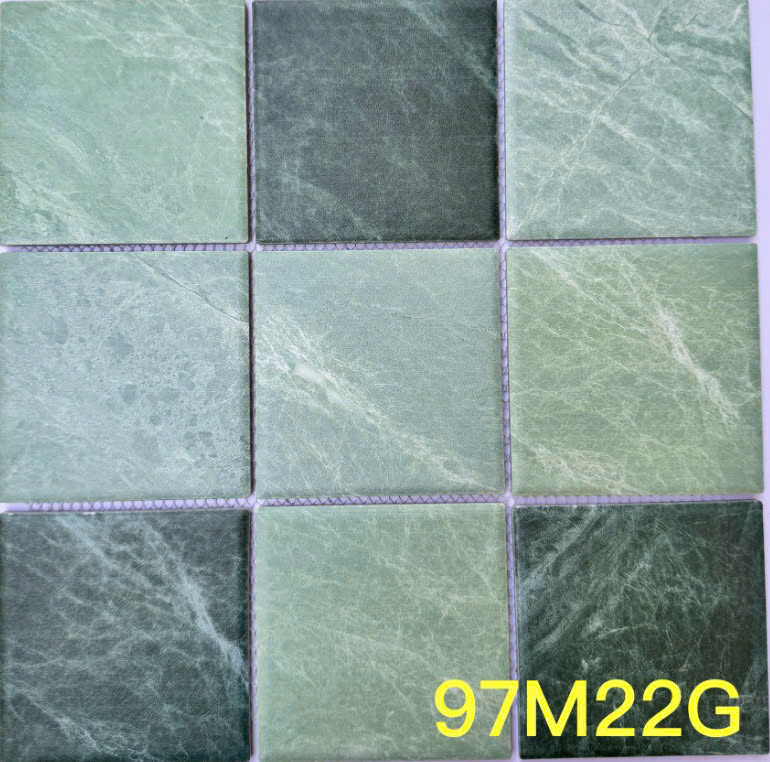 Gạch mosaic gốm KT 100x100mm mã 97M22G-1(22 vỉ/thùng/2m)