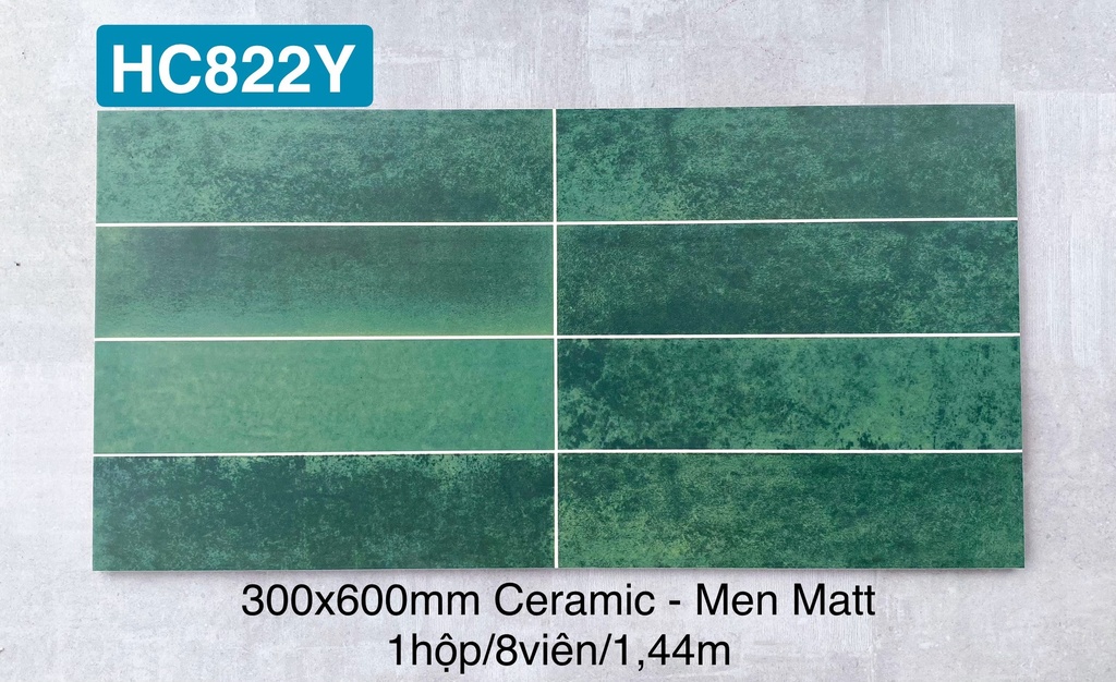 Gạch 30x60 xanh loang mờ HC822Y (1h/1.44m/8v)