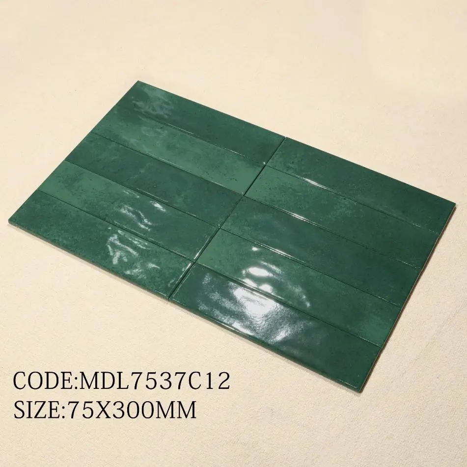 Gạch Thẻ Men Bóng Lượn Mặt kt 75x300mm Mã MDL7537C12