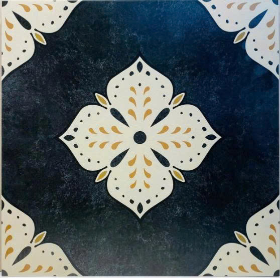 Gạch Bông Trung Quốc, men mờ xương porcelain, KT 400x400mm, FG4255 (1 hộp/10 viên/1,6m2)