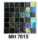 Gạch mosaic thủy tinh nhập khẩu, màu đen, KT viên  48mm x 48mm, KT vỉ 300x300mm, MH 7015 (1 thùng 22 vĩ = 2m2)