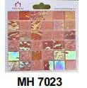 Gạch mosaic thủy tinh nhập khẩu, màu hồng, KT viên  48mm x 48mm, KT vỉ 300x300mm, MH 7023 (1 thùng 22 vĩ = 2m2)