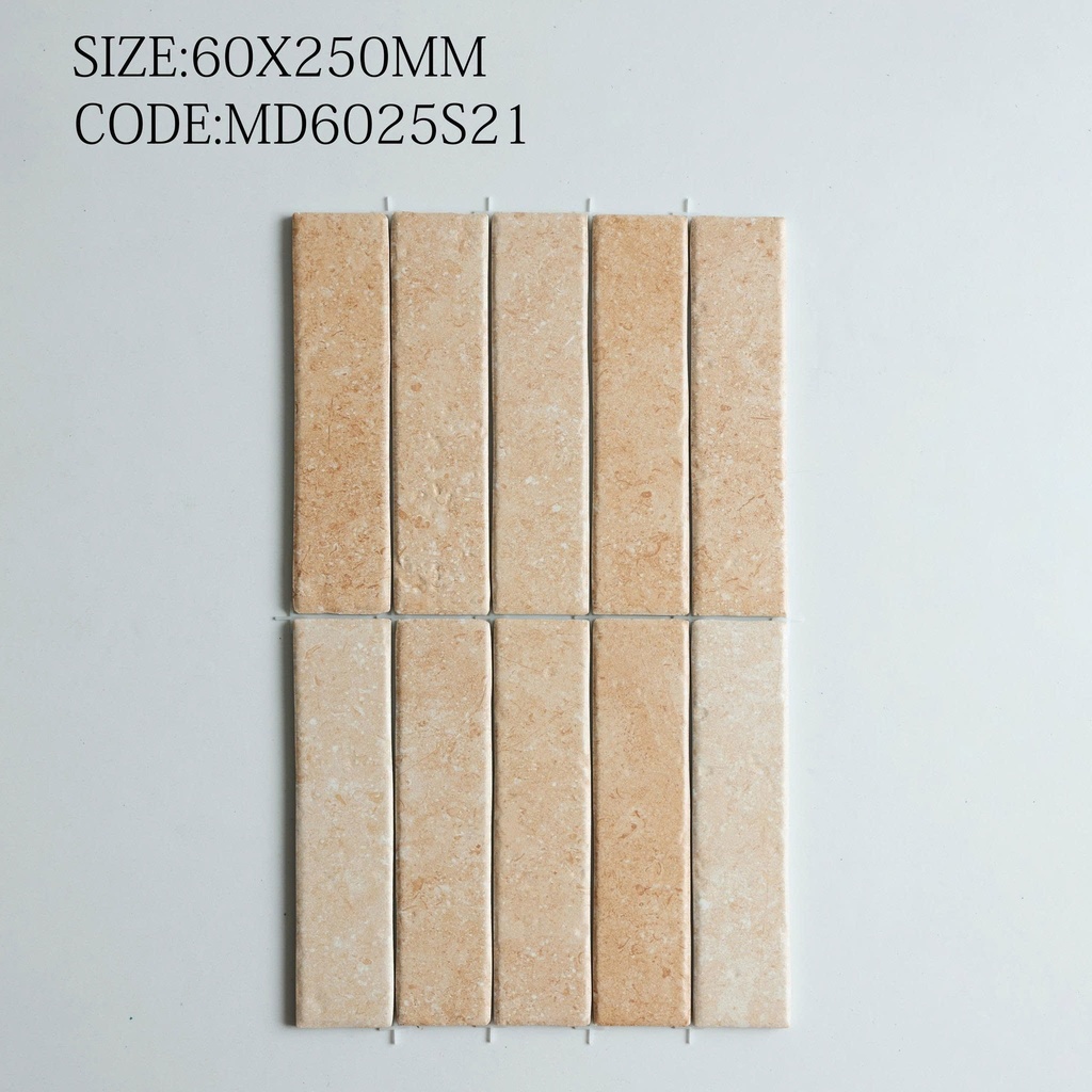 Gạch thẻ 60x250mm bề mặt vân đá nhập khẩu cao cấp MD6025S21