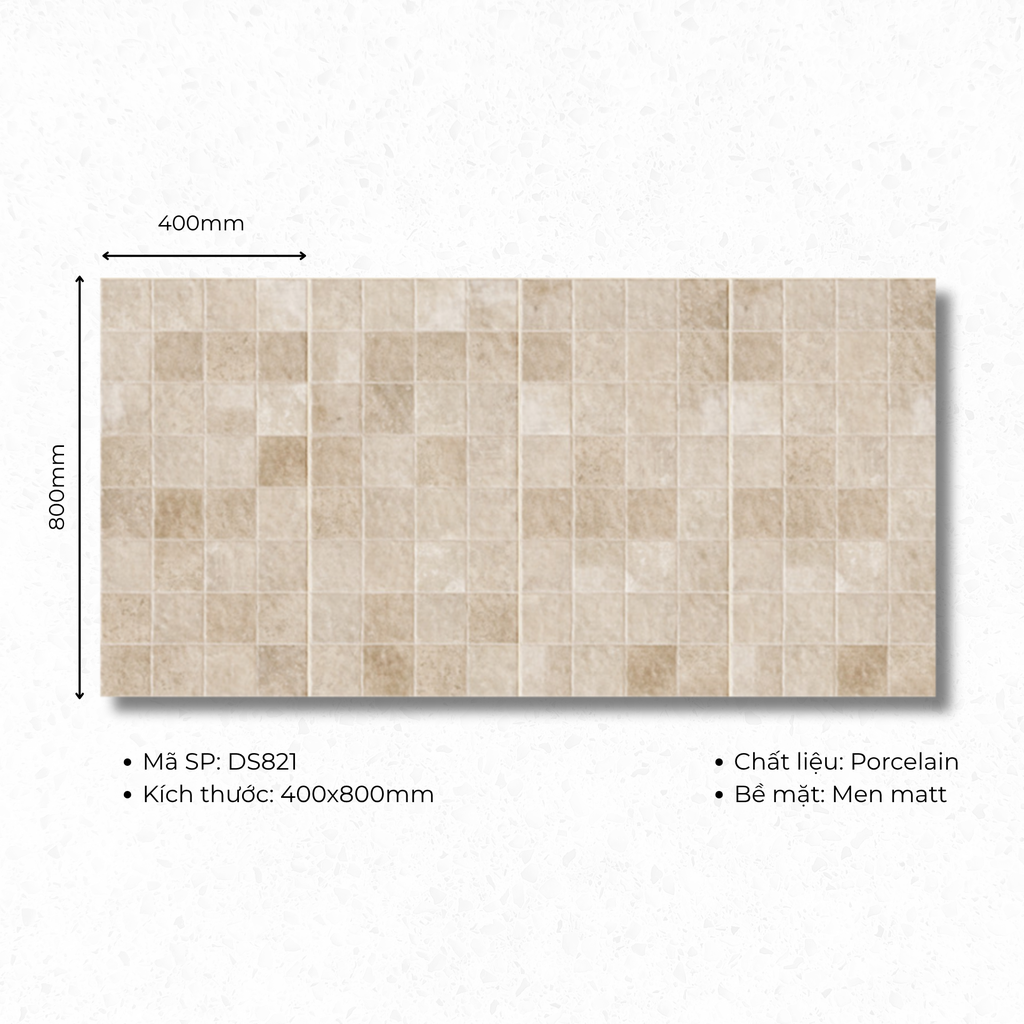Gạch ốp lát 400x800 mã DS821 (1thùng/1.92m2/6v/36,5kg)