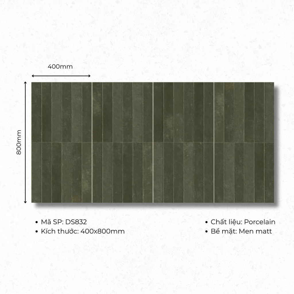 Gạch ốp lát 400x800 mã DS832 (1thùng/ 1.92m2/ 6v/ 36,5kg)