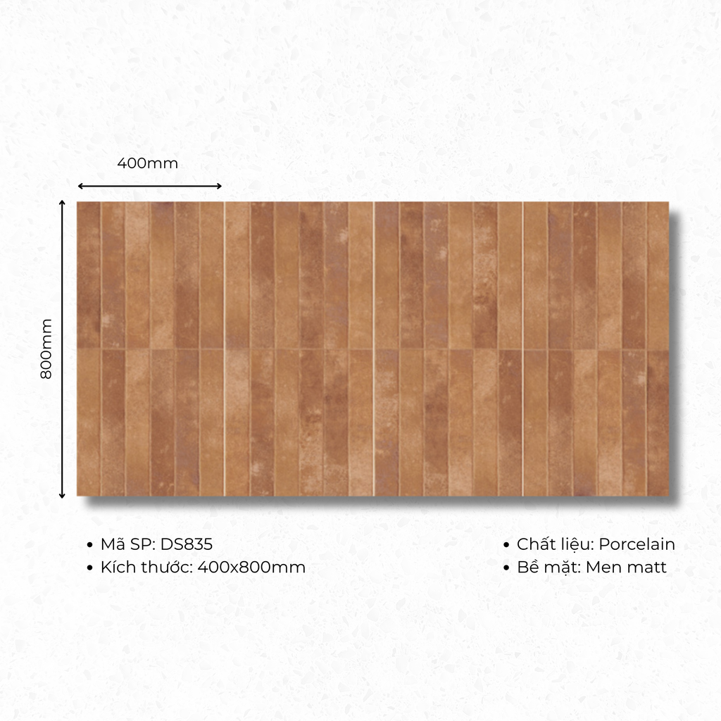 Gạch ốp lát 400x800 mã DS835 (1thùng/ 1.92m2/ 6v/ 36,5kg)