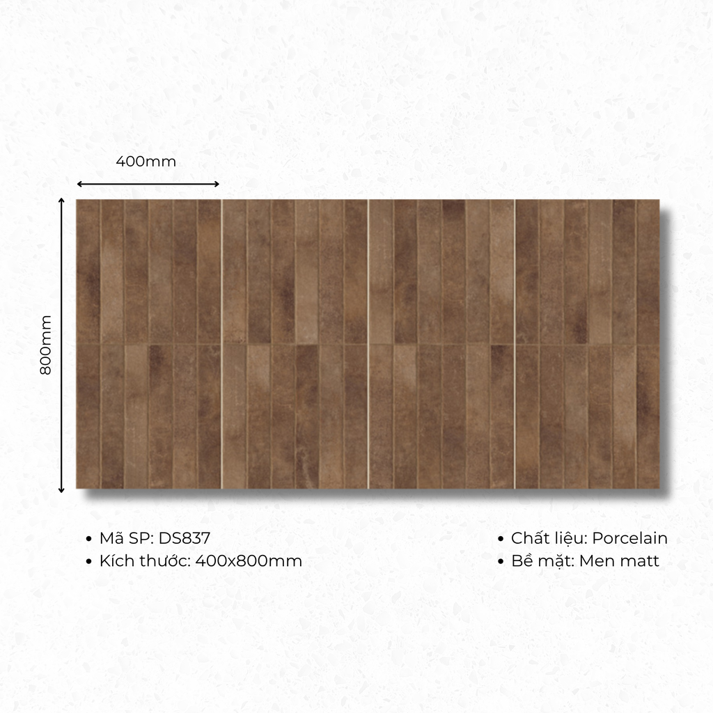 Gạch ốp lát 400x800 mã DS837 (1thùng/ 1.92m2/ 6v/ 36,5kg)
