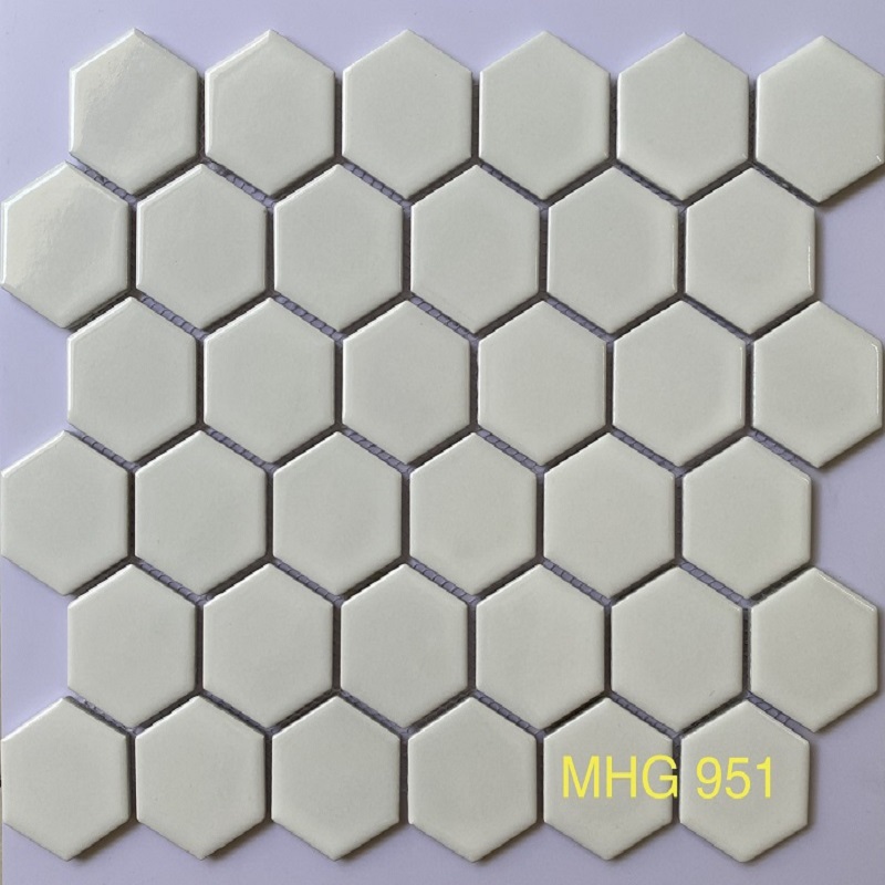 Gạch mosaic lục giác trắng bóng mã MHG 951 (15901 G)