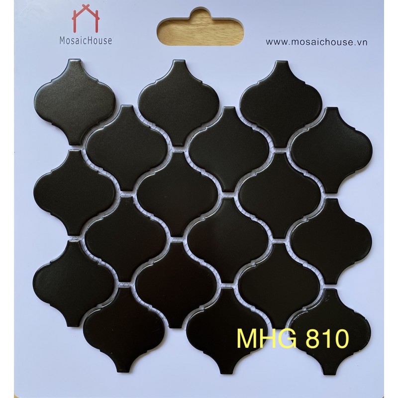 Gạch Mosaic Lồng Đèn Màu Đen