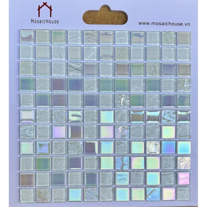 Gạch mosaic thủy tinh lấp lánh, mã MH 7026, Kt 300x300mm 