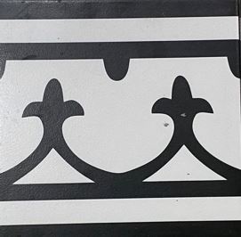 Gạch Bông Trung Quốc, men mờ xương porcelain, KT 200x200, viền KL2024-A (1 hộp/25 viên/1m2)