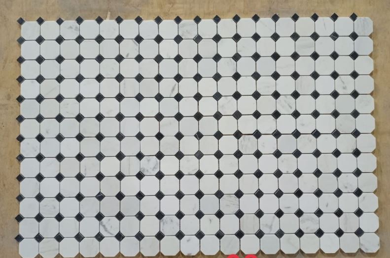 Đá Mosaic tự nhiên bát giác mix 48x48 LUX-G48P147