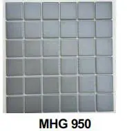 Gạch mosaic gốm xám mờ nhập khẩu, mã MHG950, KT vỉ 306x306mm, KT viên 48x48mm