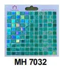 Gạch mosaic thủy tinh nhập khẩu, màu xanh lá, KT viên  25mm x 25mm, KT vỉ 300x300mm, MH 7032 (1 thùng 22 vĩ = 2m2)