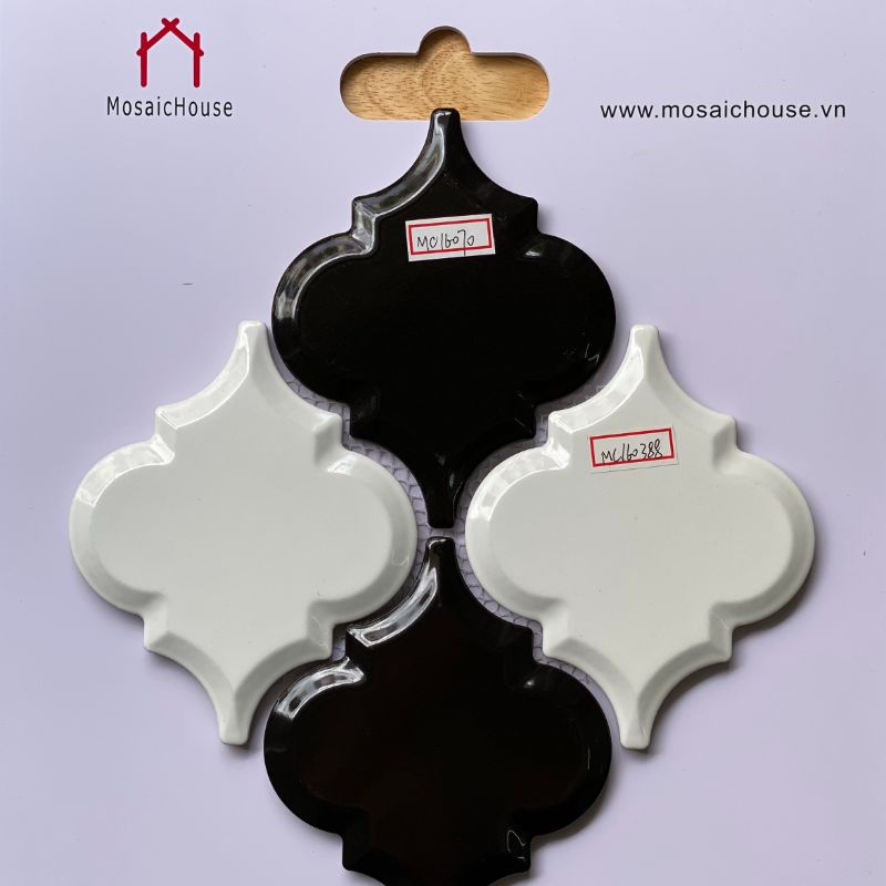 Mosaic Lồng Đèn Trắng Đen