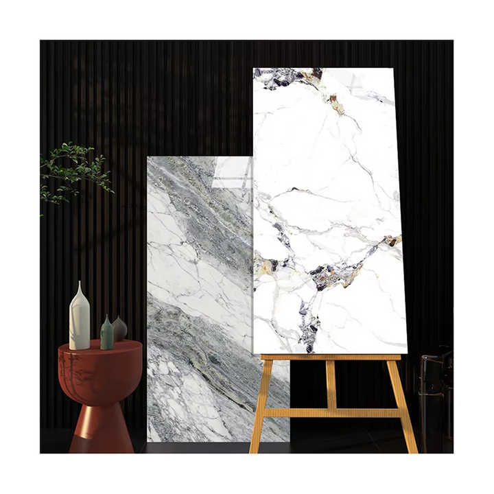 Gạch men sứ bóng sang trọng khổ lớn 750x1500mm, gạch đá cẩm thạch 600x1200mm